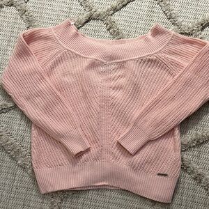 Abercrombie & Fitch Light Pink Off-the-Shoulder Sweater